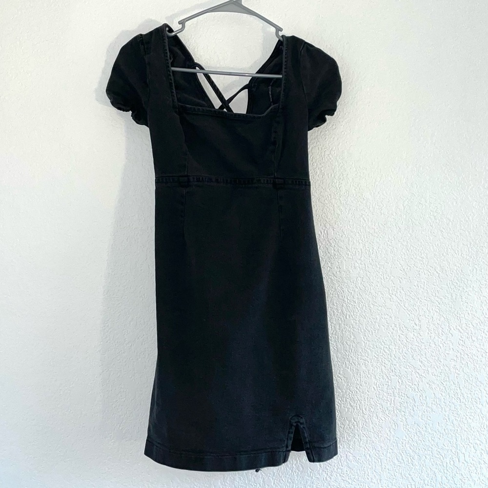 Holister black denim dress